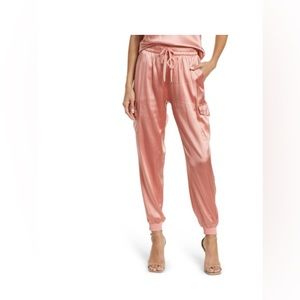 Cami NYC Elsie Stretch Silk Joggers in Quartz Size Small